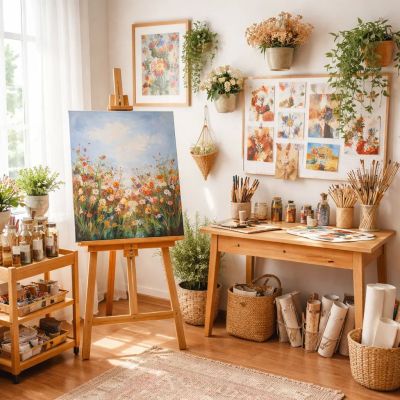Evde Sanat Köşesi Nasıl Oluşturulur? Yaratıcılığınızı Ortaya Çıkarın!