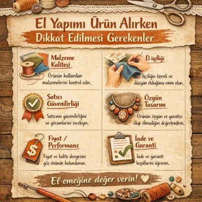 El Yapımı Ürün Alırken Dikkat Edilmesi Gerekenler