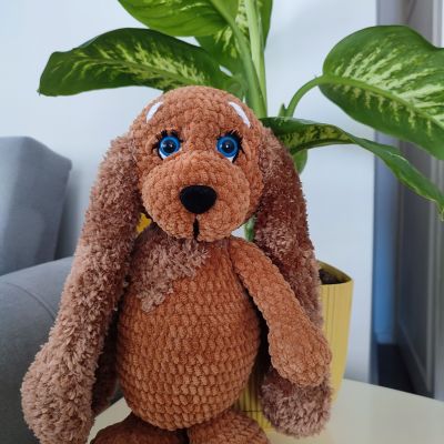Uzun Kulaklı Köpüş, Amigurumi Köpek Oyuncak, Oyuncak Uyku Arkadaşı