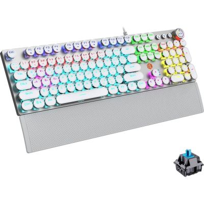 Lecoo KG1102 Kablolu Blue Switch Makro Tuşlu RGB LED Aydınlatmalı Mekanik Gaming Türkçe Q Metalik Klavye