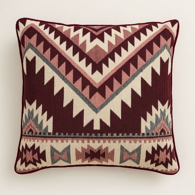 Biguzu Sedir Kilim Desenli Dekoratif Kırlent 45x45cm Bordo