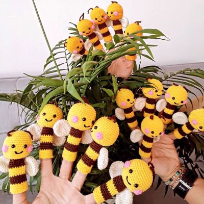 Amigurumi Sevimli Arı Parmak Kuklaları 5 li