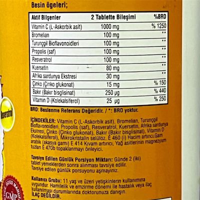 Ncs Vitamin C Çinko Propolis Vitamin D Resveratrol 180 Tablet