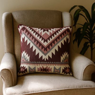 Biguzu Sedir Kilim Desenli Dekoratif Kırlent 45x45cm Bordo