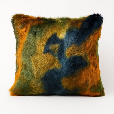 Biguzu Ebruli Dekoratif Peluş Kırlent 45x45cm