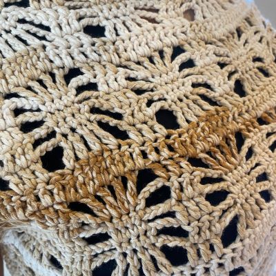 Krem Kahverengi Ebruli El Örgüsü Kadın Süveter Bluz