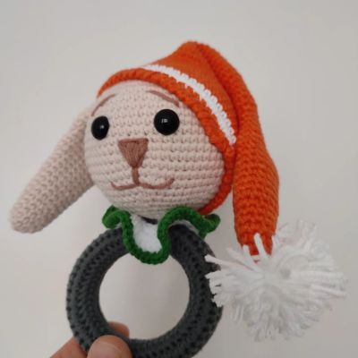 Uzun Kulaklı Ponçik Tavşancık Amigurumi Oyuncak