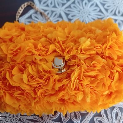 Tulipart Center Zincir Askılı Özel Tasarım Çanta Sarı (small)