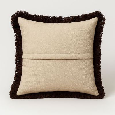 Biguzu Sepya Dekoratif Püsküllü Kırlent 45x45cm
