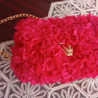 Tulipart Center Zincir Askılı Özel Tasarım Çanta Pembe (small)